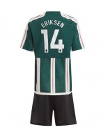 Manchester United Christian Eriksen #14 Venkovní dres pro děti 2023-24 Krátký Rukáv (+ trenýrky)